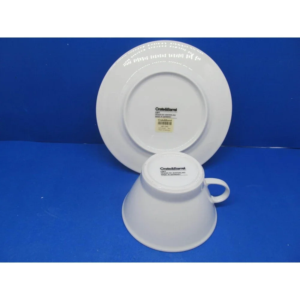 Crate And Barrel Loft White Cup And Saucer Design By Winterling Made In Germany
